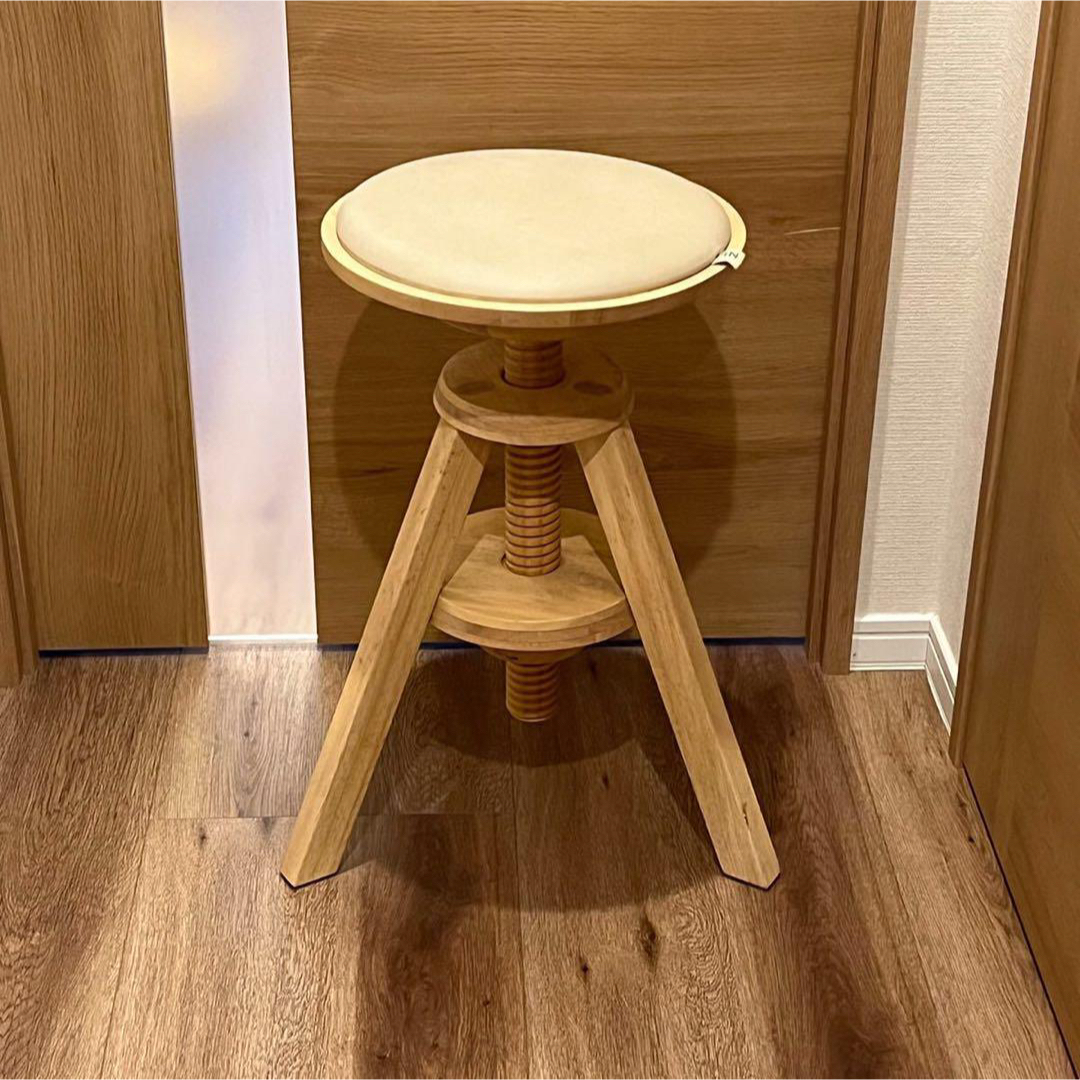 広松木工 スピンスツール 椅子 テーブル 座面取外可能 SPIN 高さ変更可能 | フリマアプリ ラクマ