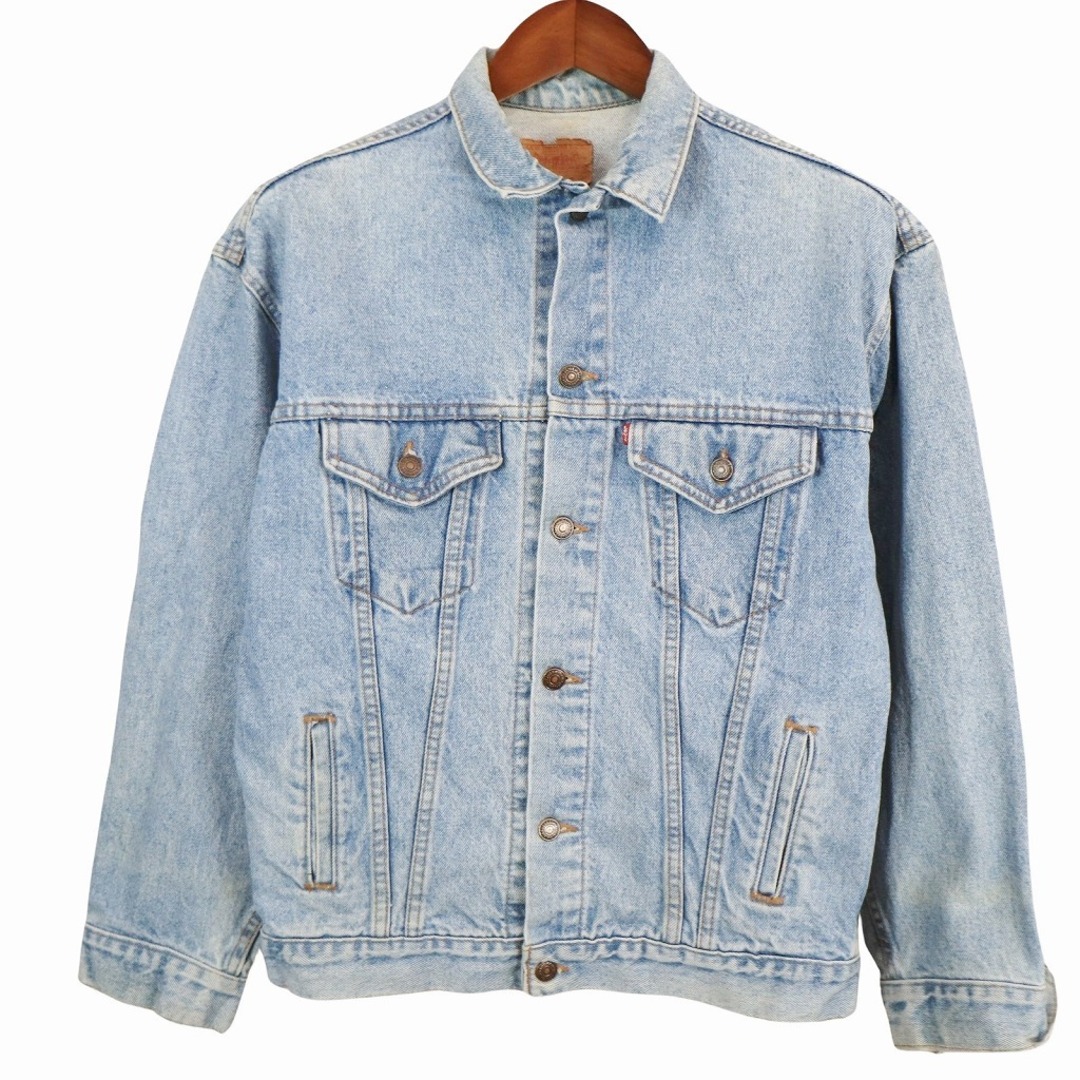 色ライトブルー80年代 USA製 Levi's リーバイス 57508-0214 トラッカージャケット Gジャン デニムジャケット ライトブルー (メンズ XL)   O8072