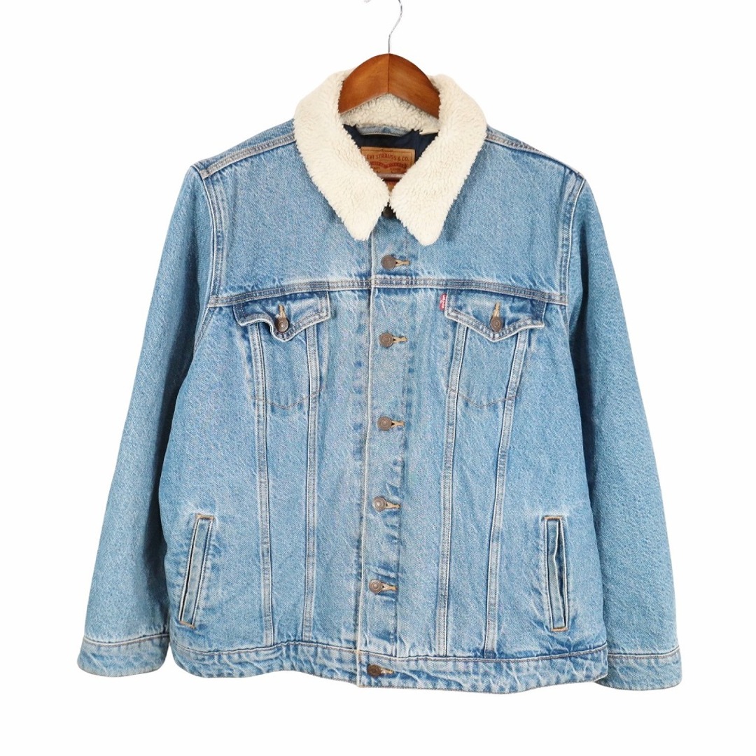 Levi's(リーバイス)のLevi's リーバイス デニムジャケット 裏地キルティング 防寒  ワーク ブルー (メンズ 3X) 中古 古着 O8088 メンズのジャケット/アウター(Gジャン/デニムジャケット)の商品写真