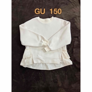 ジーユー(GU)のGU 150  フリース　フリル　トップス　女の子(Tシャツ/カットソー)