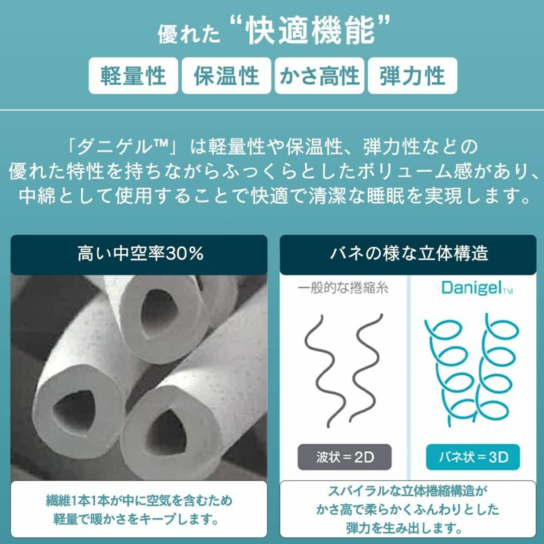 アイリスオーヤマ キレイが続く 抗菌防臭・防ダニ掛け布団 ふっくらボリューム 特