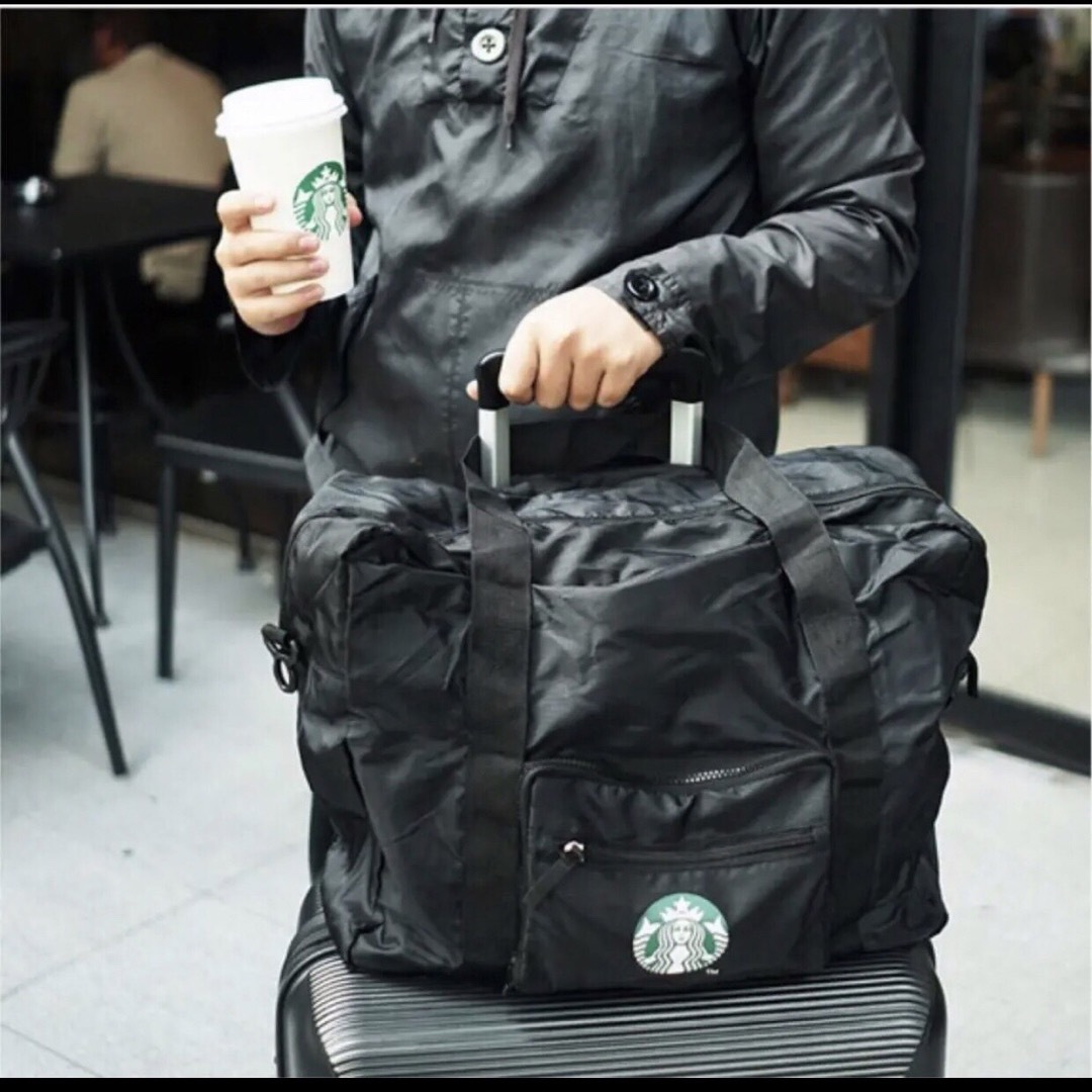 Starbucks Coffee(スターバックスコーヒー)のStarbucks Travel FoldableBag スタバ トラベルバッグ メンズのバッグ(トラベルバッグ/スーツケース)の商品写真