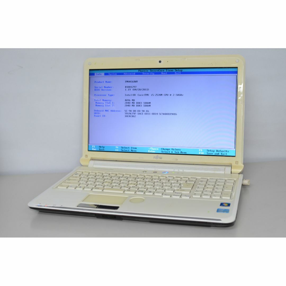 ジャンク品ノートパソコン 富士通 AH56/D インテル  i5-2520M