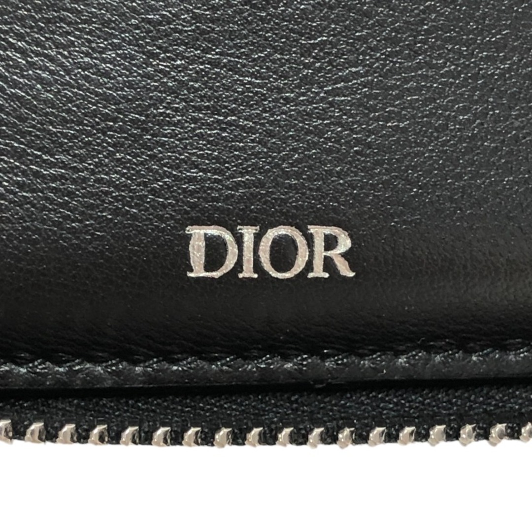 クリスチャン・ディオール Christian Dior ジップウォレット 2ESBC092YSE ネイビー オブリークジャガード レディース 二つ折り財布