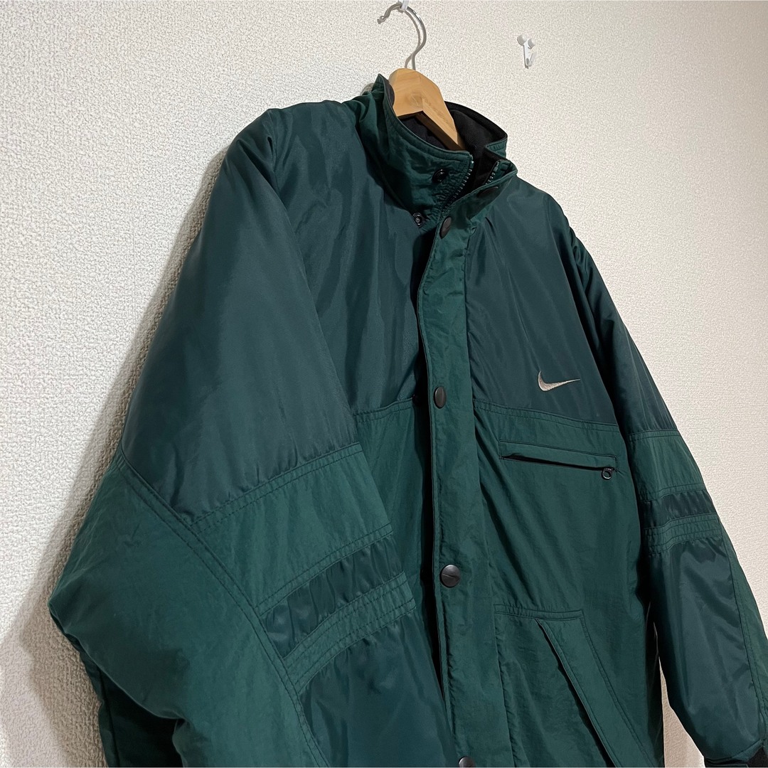 NIKE - 【レア品】NIKE グリーン 中綿ブルゾン L 白タグ 90s NIKE - 【レア品】NIKE グリーン 中綿ブルゾン L 白タグ 90s