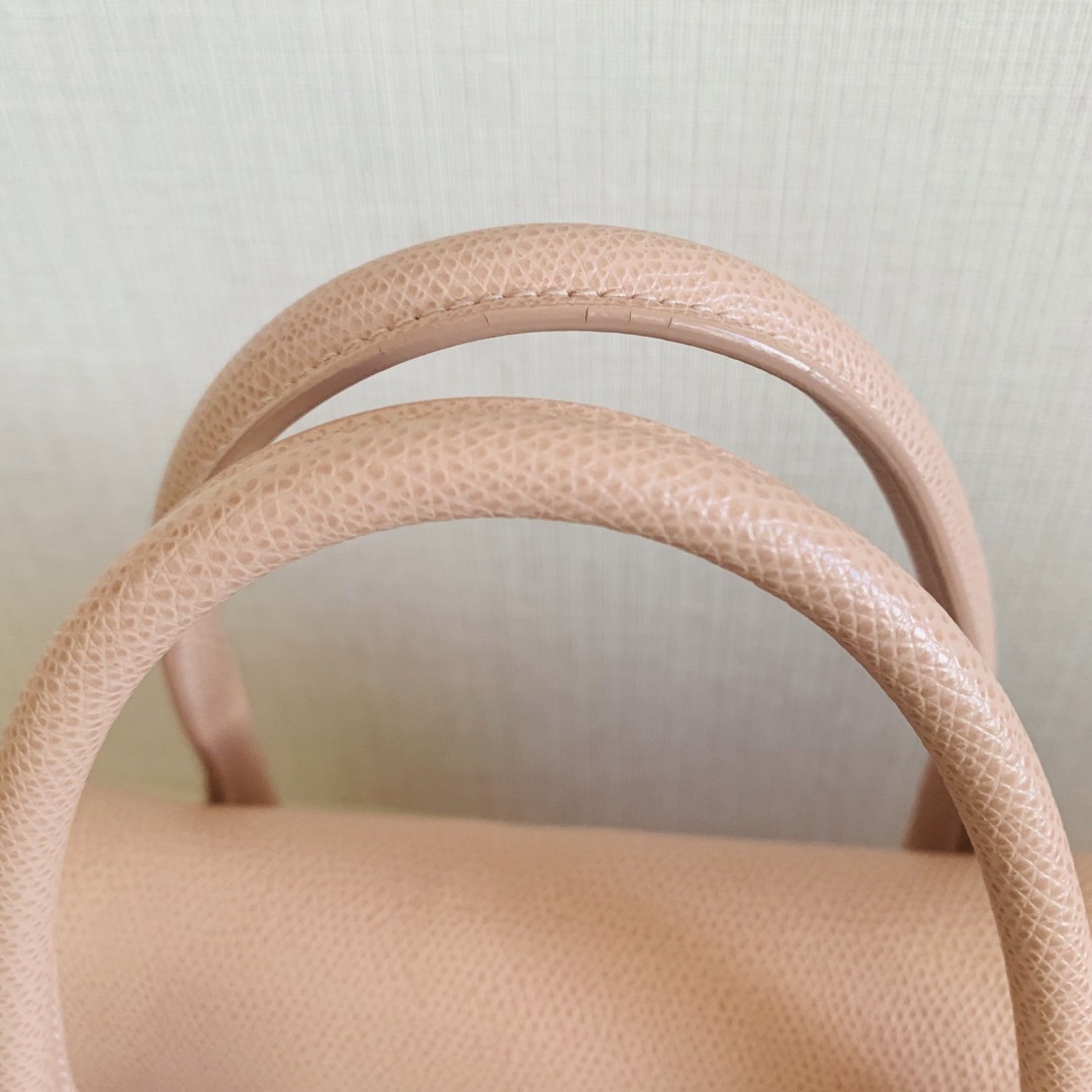 フルラ FURLA ピンク メトロポリス サッチェル レザー ハンドバッグ