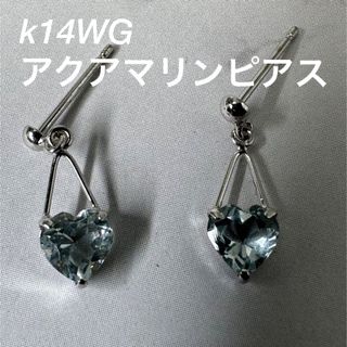 k14WG アクアマリンハートピアスの通販 by Alliciant bijoux☆｜ラクマ