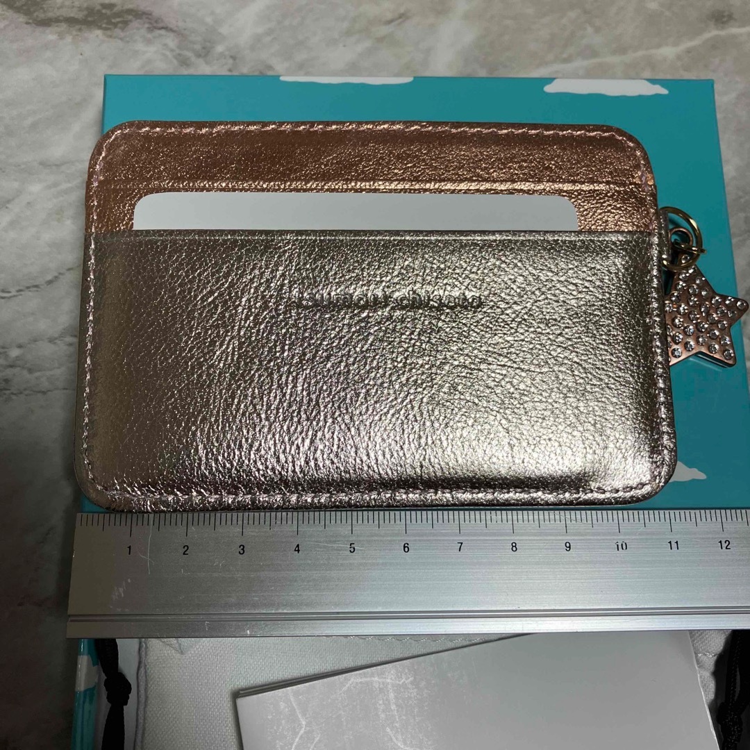 ツモリチサト　パスケース レザー カードケース　ミニ財布　ピンクゴールド　日本製
