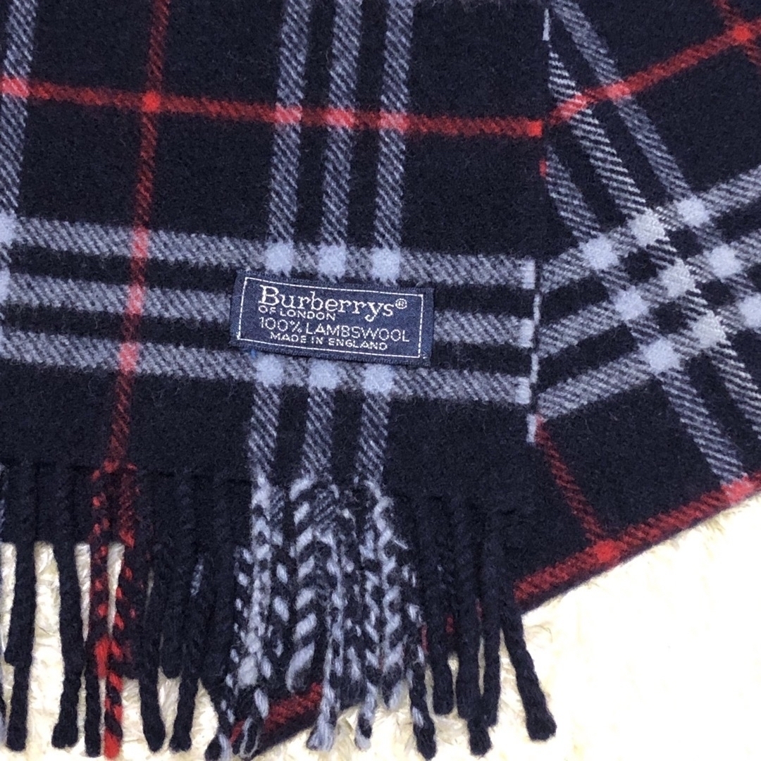 BURBERRY(バーバリー)のバーバリーズ✨チェックマフラー　イングランド製　ラムウール100% メンズのファッション小物(マフラー)の商品写真