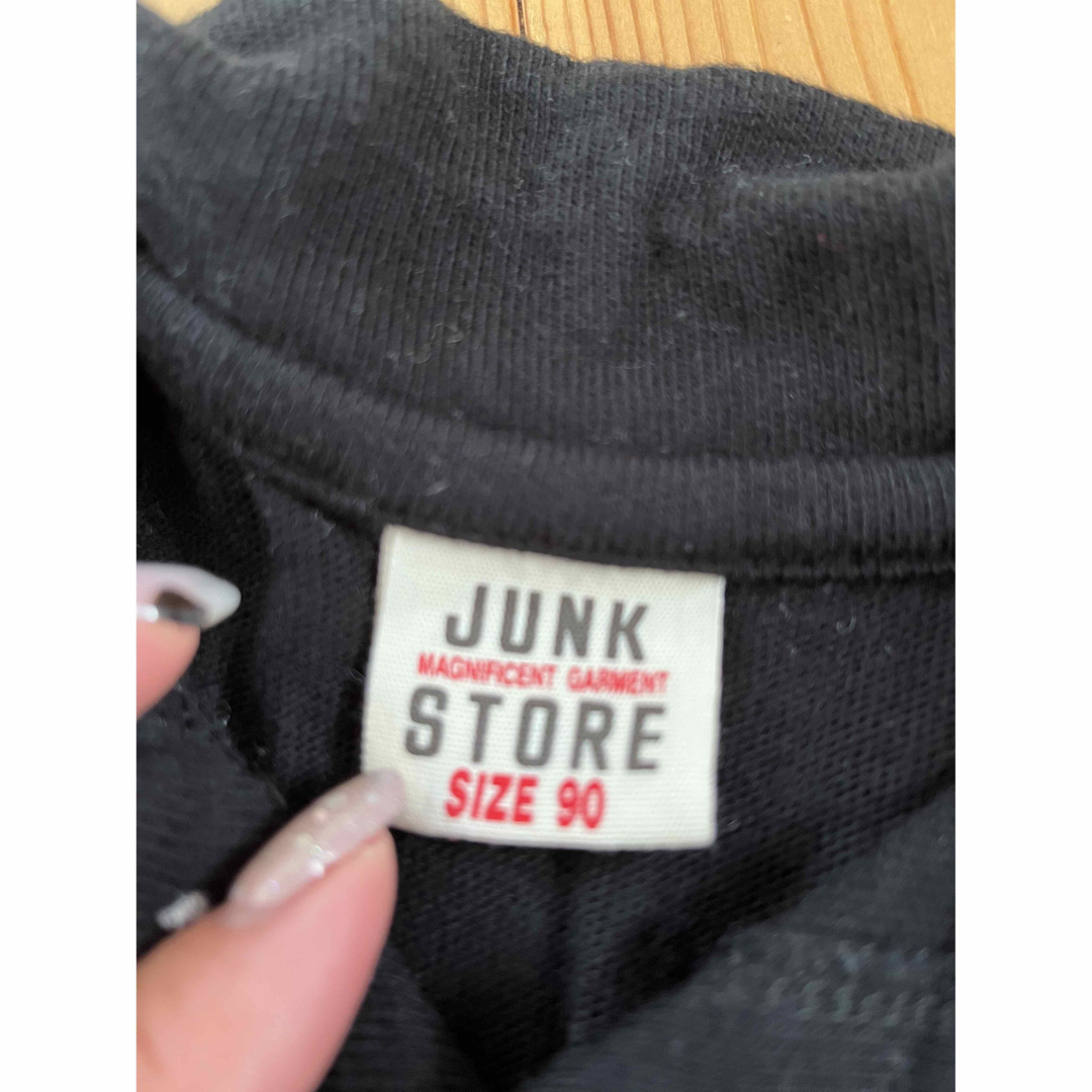 JUNK STORE(ジャンクストアー)のJUNKSTOR  ポロシャツ　半袖　ブラック　スター　星　 キッズ/ベビー/マタニティのキッズ服男の子用(90cm~)(Tシャツ/カットソー)の商品写真