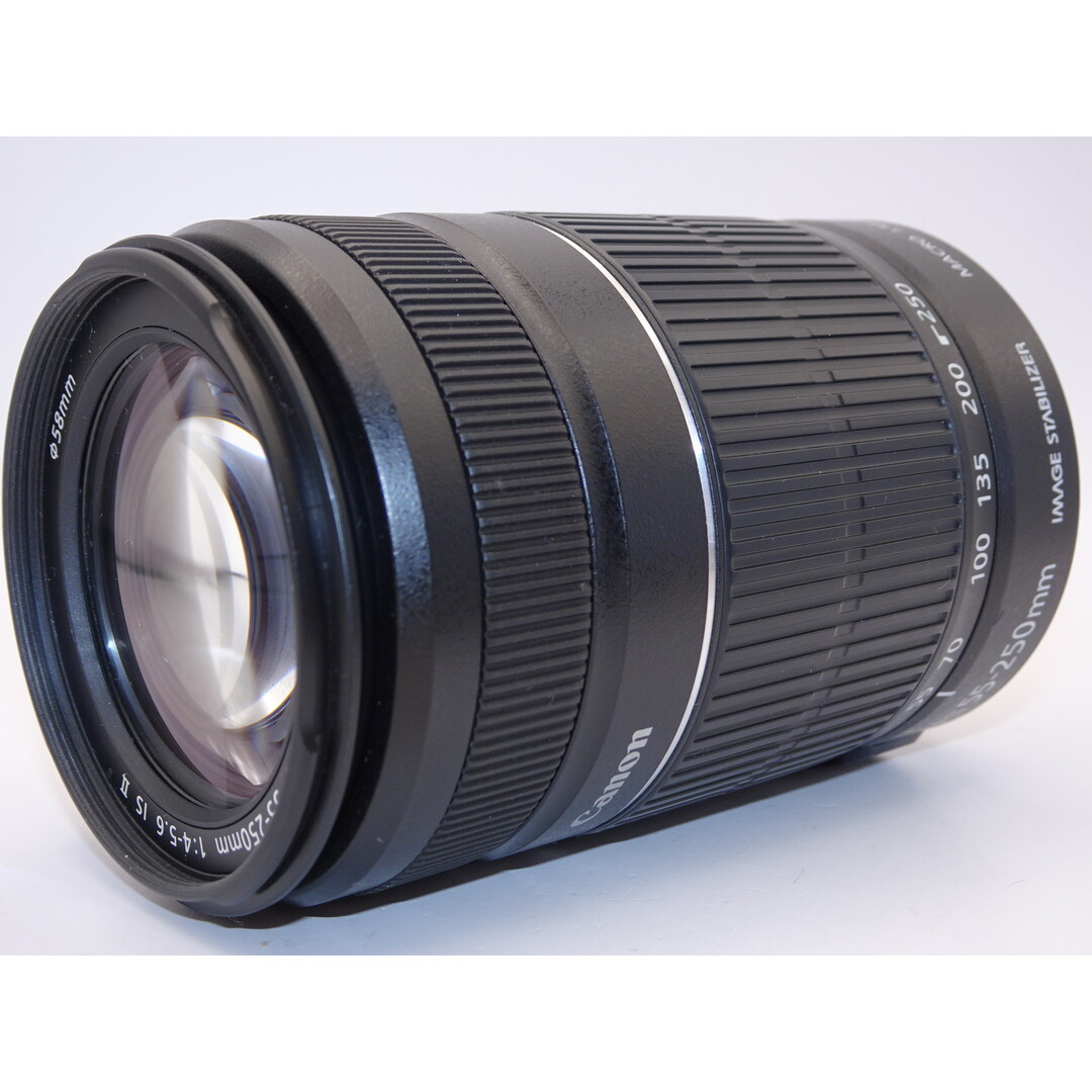 【外観特上級】Canon 望遠ズームレンズ EF-S55-250mm F4-5.6 IS IIカメラ