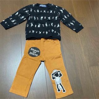 リトルベアークラブ(LITTLE BEAR CLUB)のひつじのショーン  トレーナー＆長スボン  冬服上下セット90cm(パンツ/スパッツ)