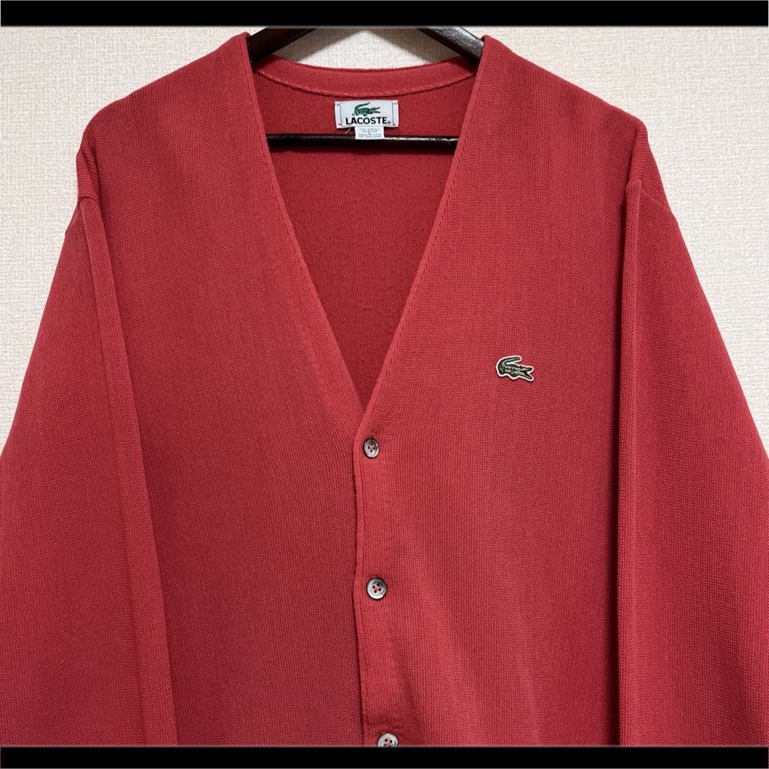 LACOSTE - USA製 LACOSTE ラコステ カーディガン アクリルニット あい