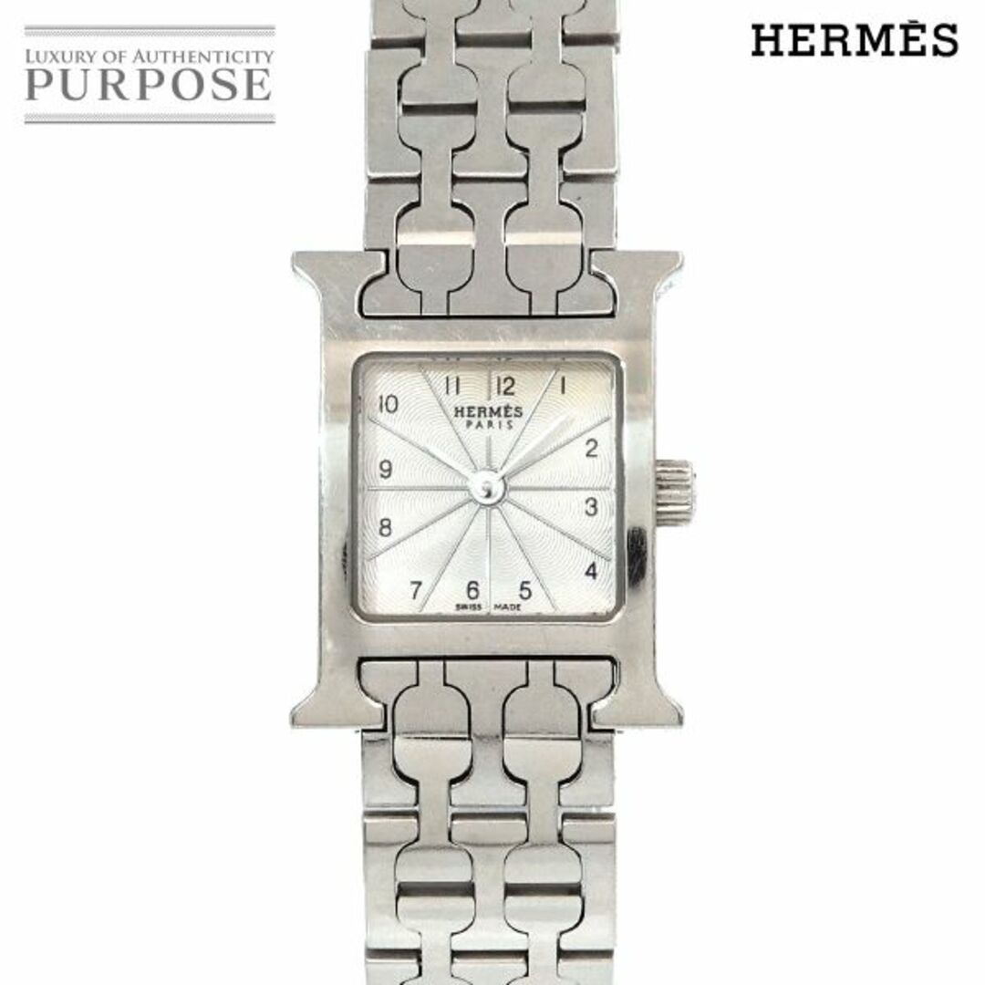 エルメス HERMES Hウォッチ ミニ HH1 110 レディース 腕時計 シルバー 文字盤 クォーツ ウォッチ H Watch VLP 90208904