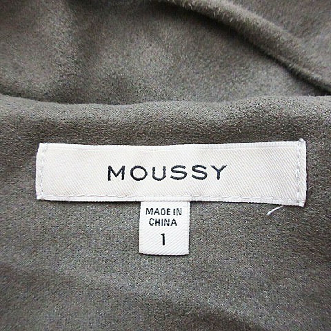 moussy(マウジー)のマウジー ワンピース キャミワンピ ひざ丈 Vネック スエード調 1 カーキ レディースのワンピース(ひざ丈ワンピース)の商品写真