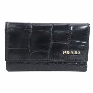 プラダ(PRADA)のプラダ PRADA キーケース 型押しレザー ブラック ユニセックス 2M0025 送料無料【中古】 h29852f(キーケース/名刺入れ)