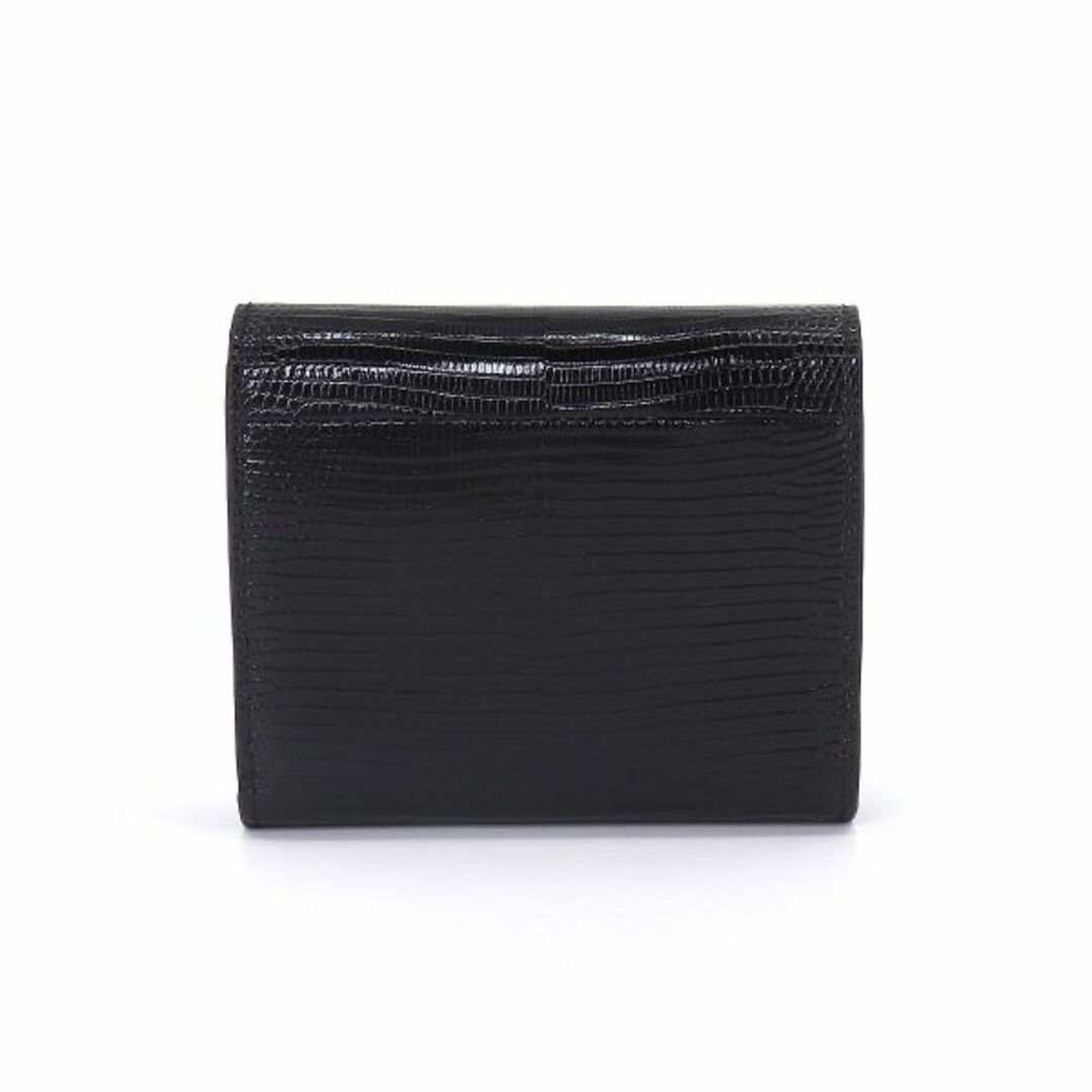 celine(セリーヌ)の未使用 展示品 セリーヌ CELINE トリオンフ スモール ウォレット 三つ折り 財布 リザード ブラック 10D784DUA ゴールド 金具 VLP 90208359 レディースのファッション小物(財布)の商品写真