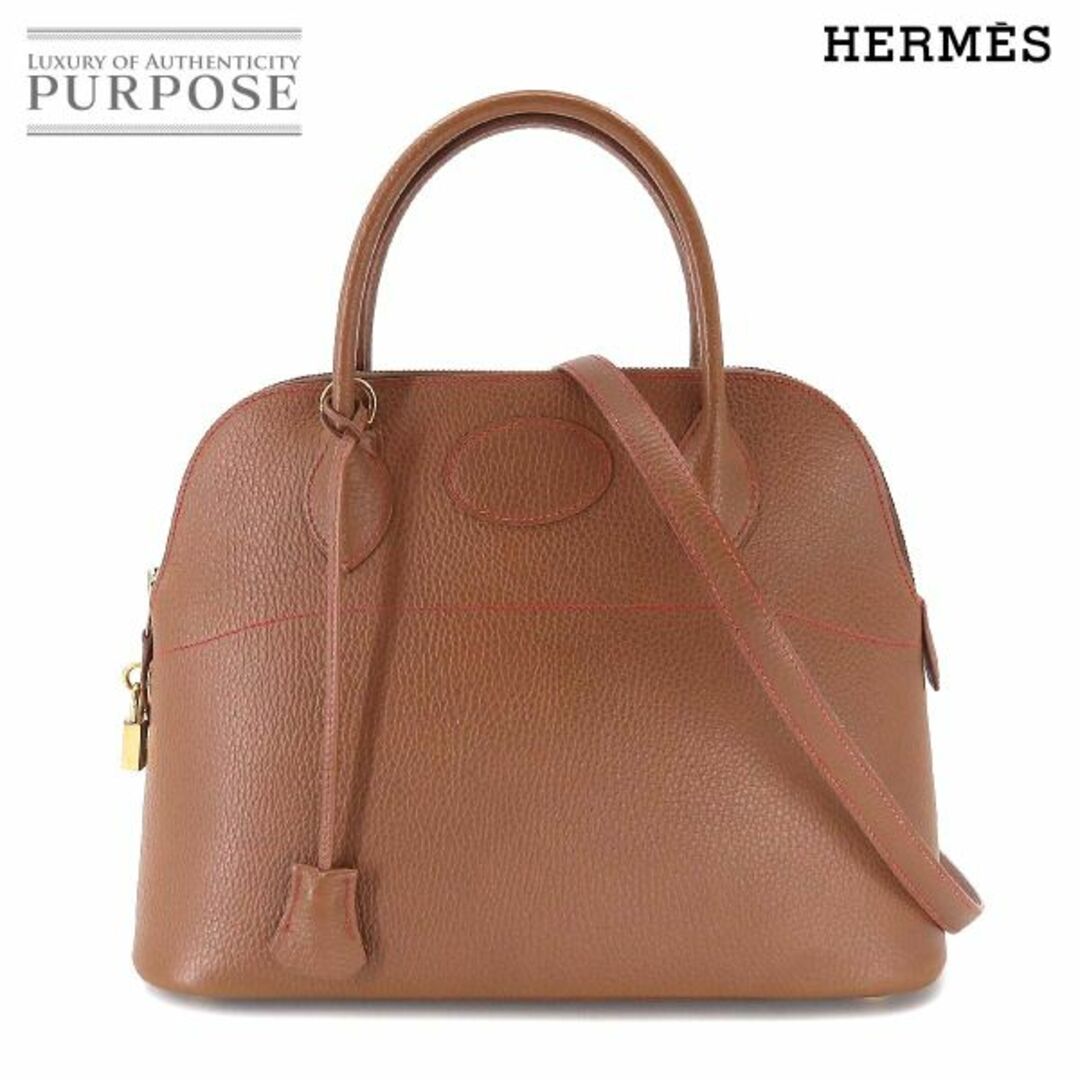 エルメス HERMES ボリード 31 パーソナル 2way ハンド ショルダー バッグ アルデンヌ ブラウン 〇Z刻印 ゴールド 金具 VLP 90209132