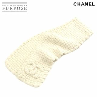 シャネル(CHANEL)の新品同様 シャネル CHANEL マフラー アルパカ ウール シルク ホワイト ココマーク VLP 90210999(マフラー/ショール)