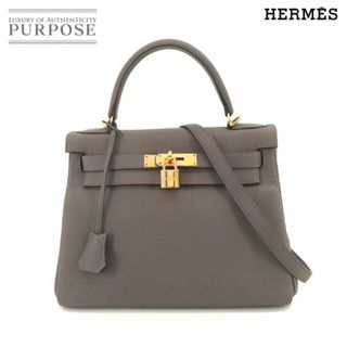 エルメス(Hermes)の新品同様 エルメス HERMES ケリー 28 2way ハンド ショルダー バッグ トゴ エタン X刻印 内縫い ゴールド 金具 VLP 90211163(ハンドバッグ)