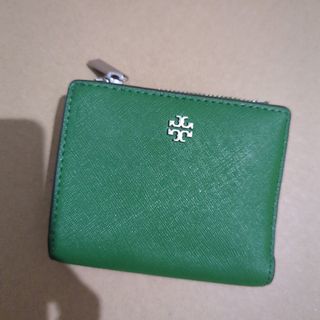 トリーバーチ(Tory Burch)のTORY BURCH　ミニ財布　革　緑(財布)