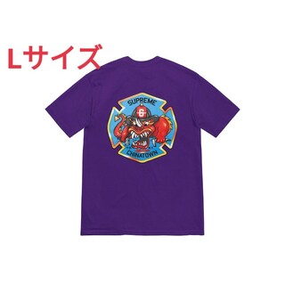 シュプリーム(Supreme)のsupreme FDNY Engine 9 Tee purple Lサイズ(Tシャツ/カットソー(半袖/袖なし))