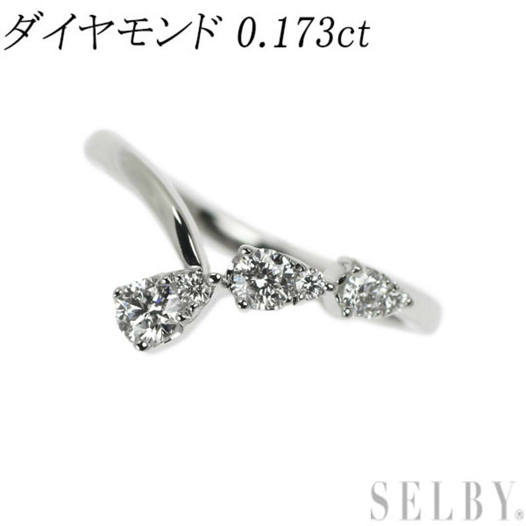 K18WG ダイヤモンド ピンキーリング 0.173ct