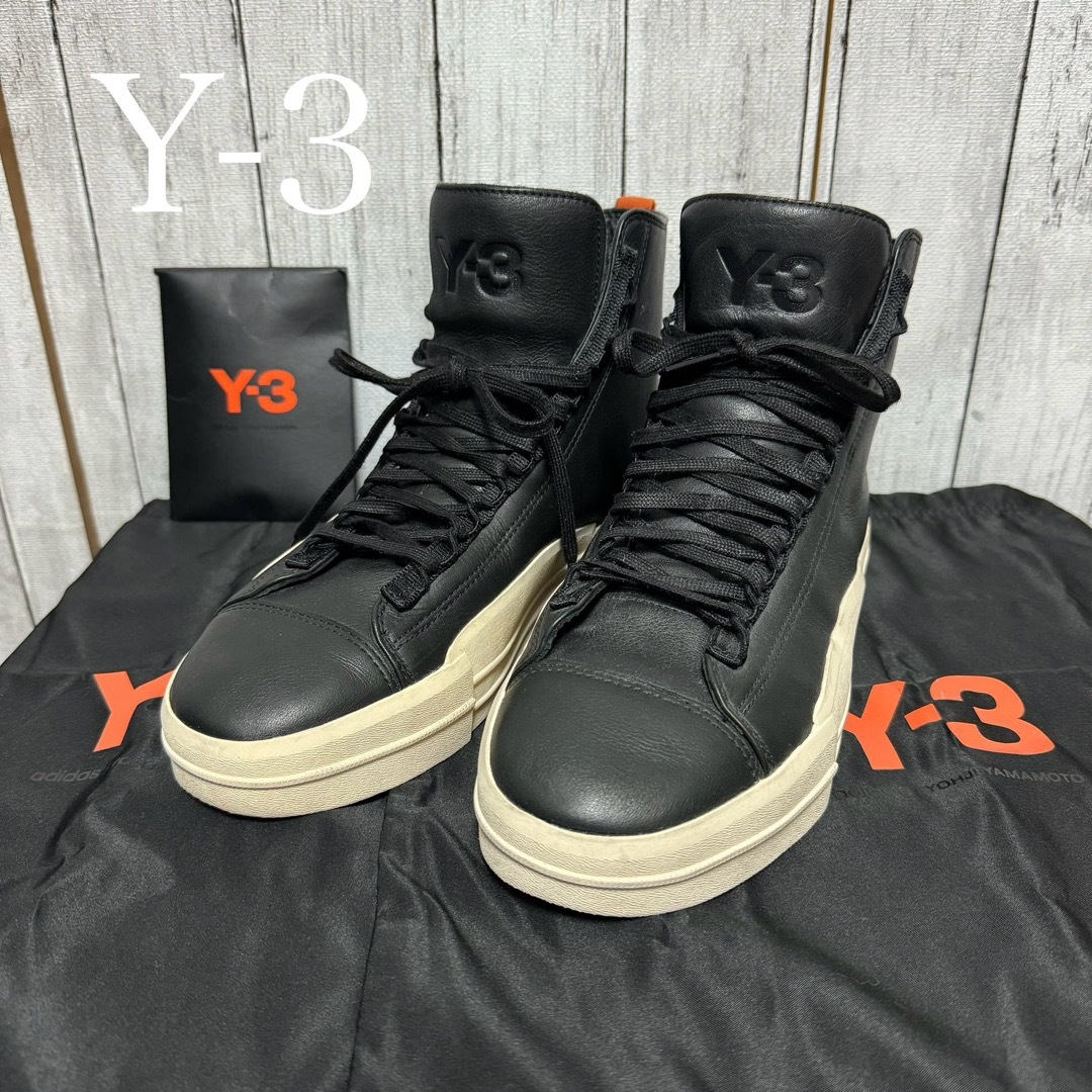 Y-3 Y3 アディダス ヨウジヤマモト スニーカー 黒 27.5