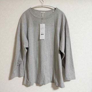 コモリ(COMOLI)のコモリ フットボールT グレー サイズ1(Tシャツ/カットソー(七分/長袖))