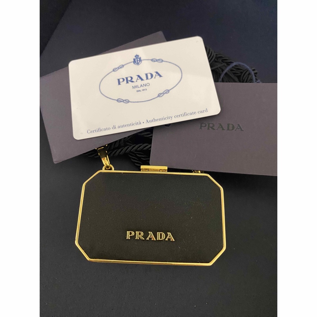 ファッション小物60%OFF 定価14万 PRADA タッセルミニバッグ ブラック 新品未使用