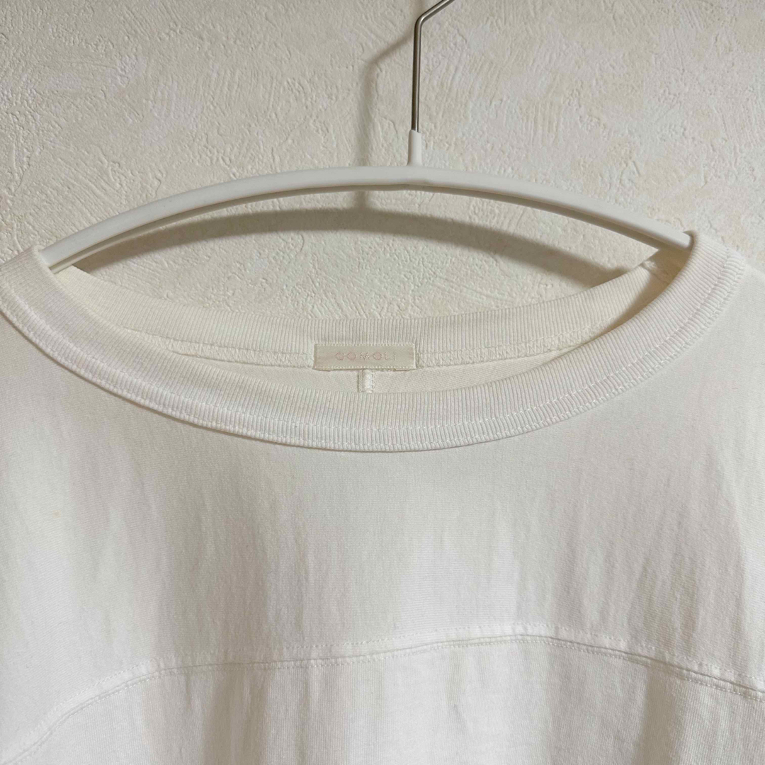 COMOLI フットボールTシャツ WHITE サイズ1-