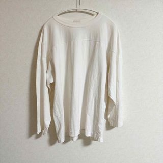 コモリ(COMOLI)のCOMOLI フットボールTシャツ WHITE サイズ1(Tシャツ/カットソー(七分/長袖))