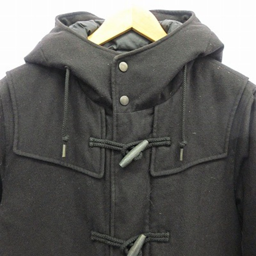 ESTNATION(エストネーション)のエストネーション ダッフル ダウンジャケット ダウンコート ウール混 黒 M メンズのジャケット/アウター(ダウンジャケット)の商品写真
