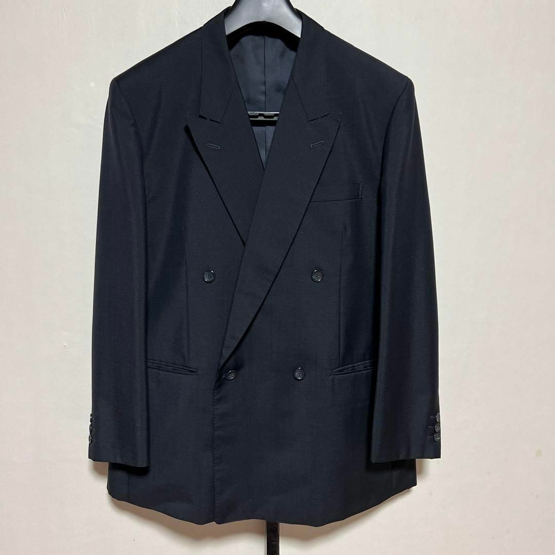 ジョンハーディブラックフォーマルダブルスーツ L〜XLサイズ 礼服冠婚葬祭