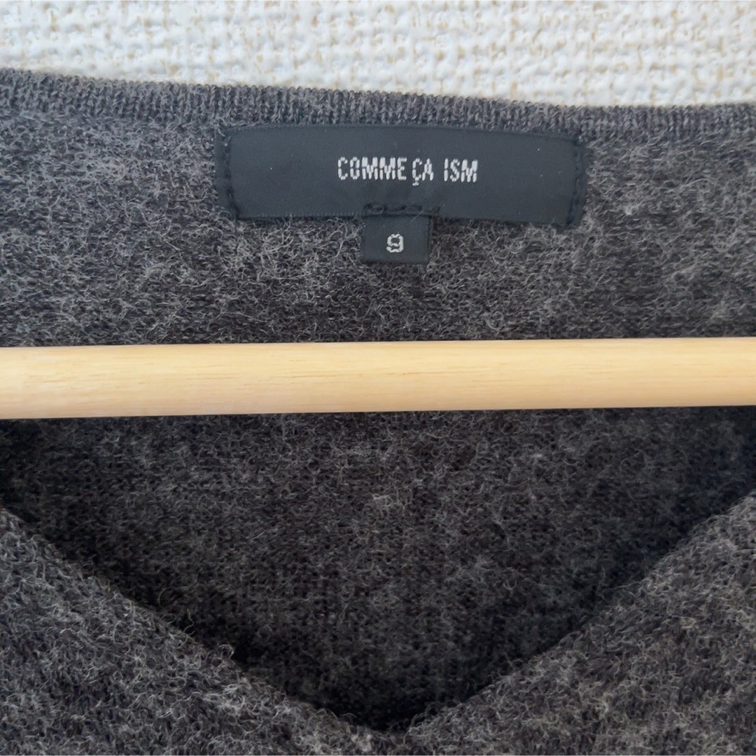 COMME CA ISM(コムサイズム)のCOMME CA ISM コムサイズム　Vネックニット　長袖　トップス グレー レディースのトップス(ニット/セーター)の商品写真