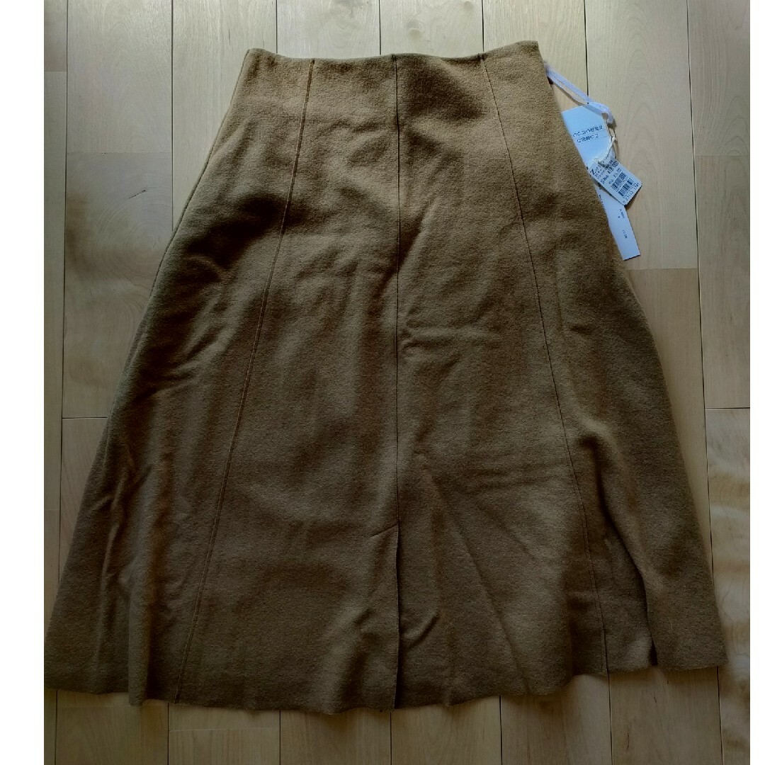 1.8万新品ウールスカートブラウンベージュ レディースのスカート(ロングスカート)の商品写真