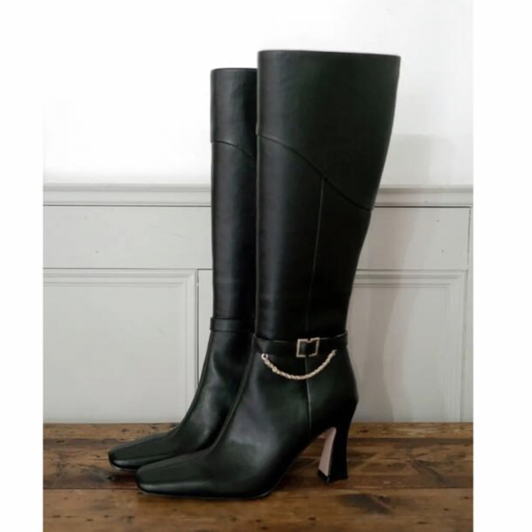 合成皮革ソールherlipto Vegan Leather Knee-High Boots