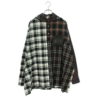 LOEWE ロエベ 21AW CHECK OVERSIZED SHIRTS チェック柄オーバーサイズド 長袖シャツ イエロー H526Y05X07