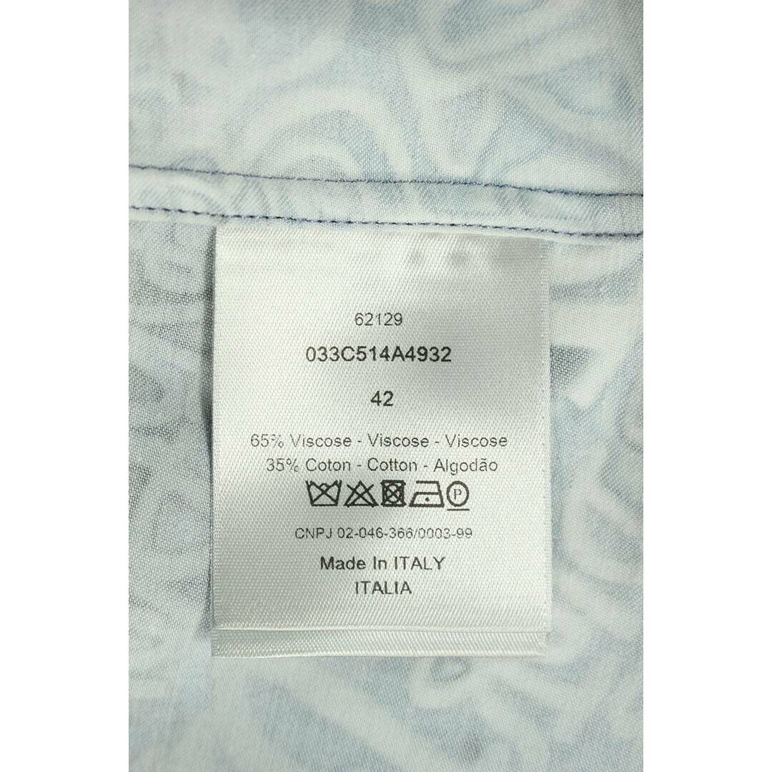 ディオール  20AW  033C514A4932 DIOR AND SEANロゴ総柄半袖シャツ メンズ 42