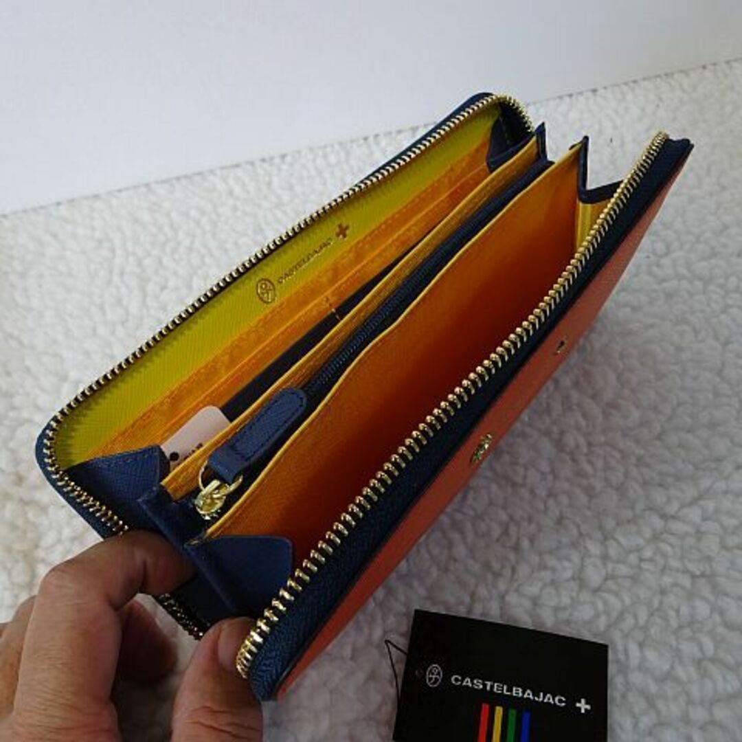 【新品本物】CASTELBAJAC ファスナー長財布/オレンジ ¥19,800 3