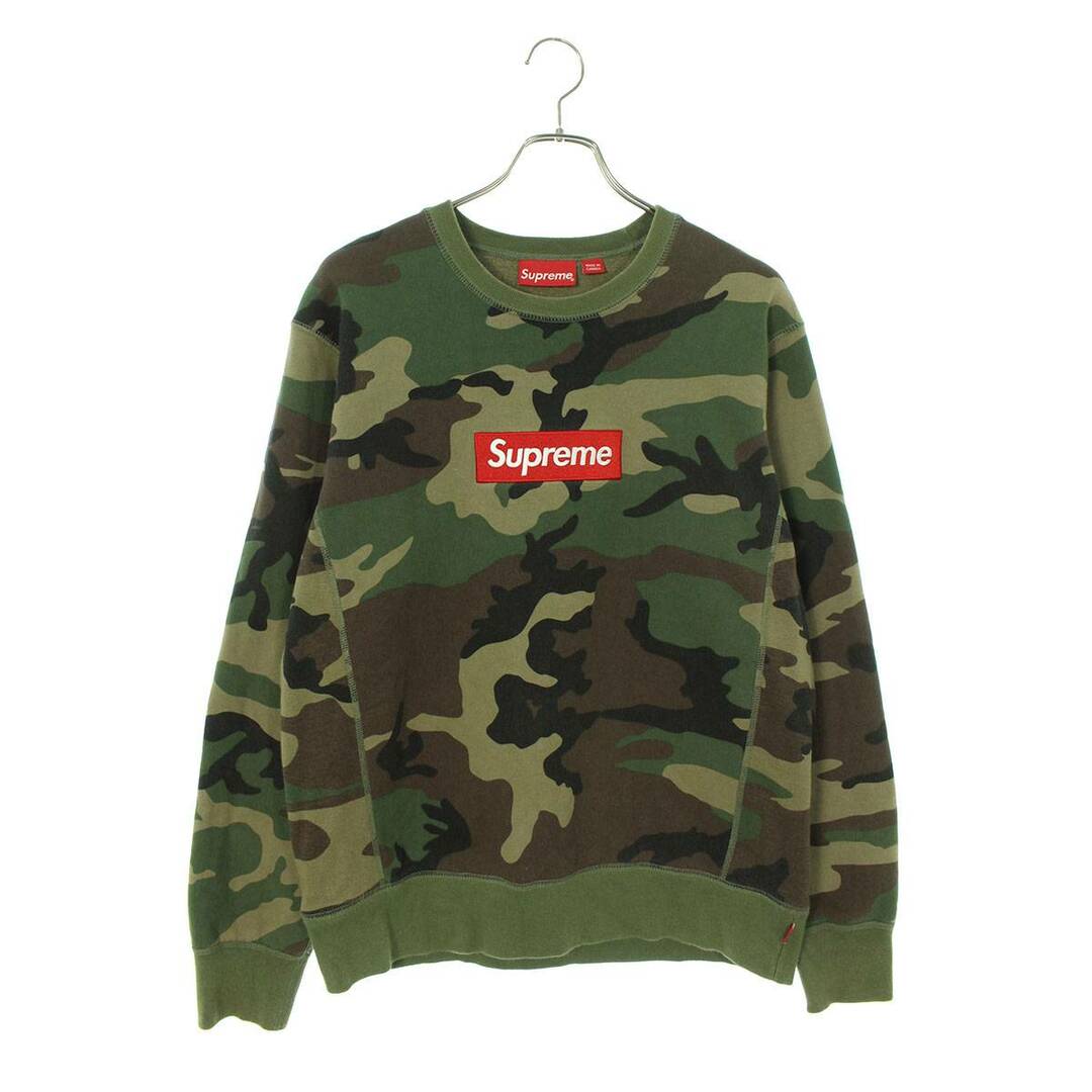 シュプリーム  15AW  Box Logo Crewneck ボックスロゴカモフラ柄クルーネックスウェット メンズ M