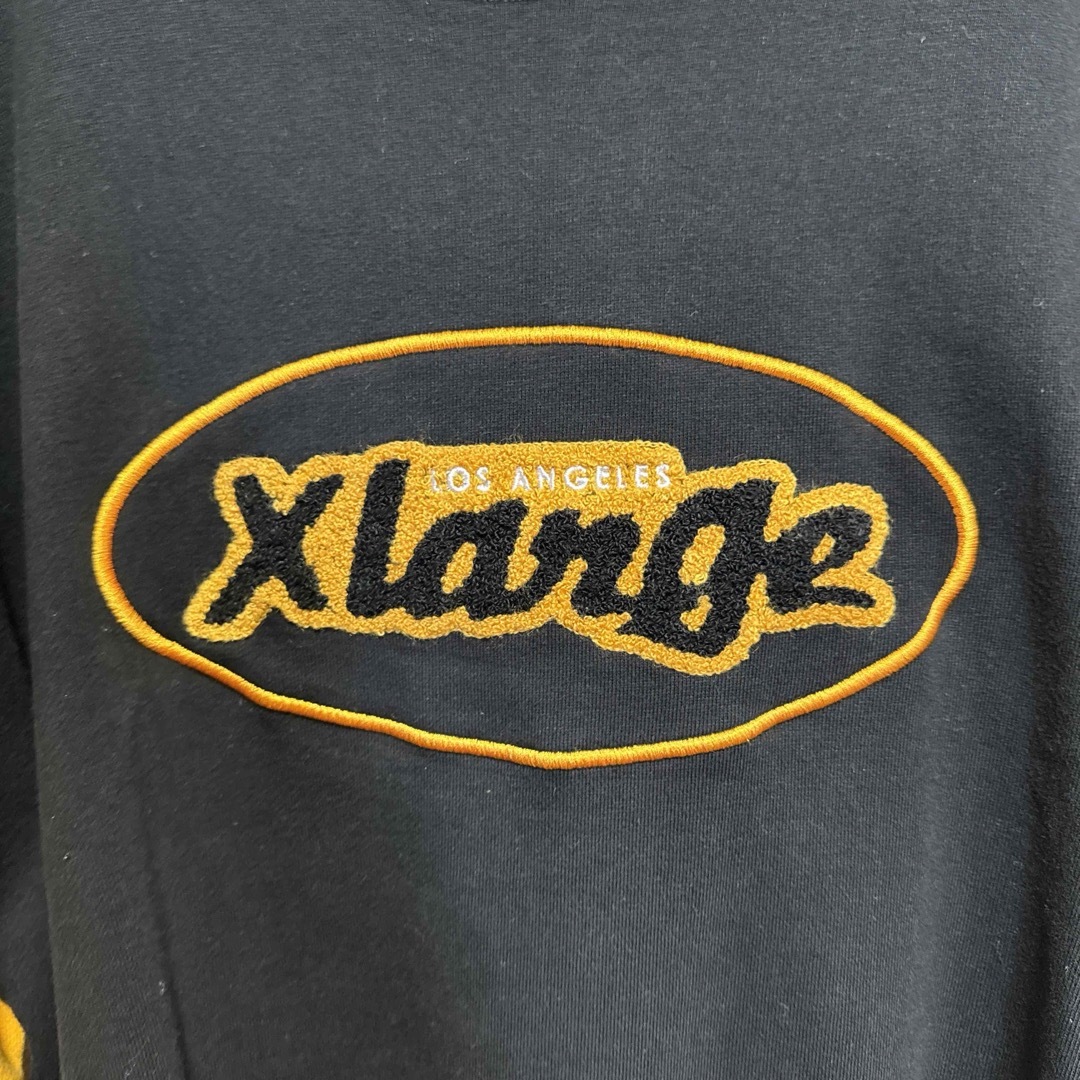 XLARGE - 【希少】XLARGE スウェット L パイル地ロゴ センターロゴの