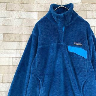 パタゴニア(patagonia)のpatagonia パタゴニア フリース ボア 刺繍ロゴ ブルー M(ブルゾン)