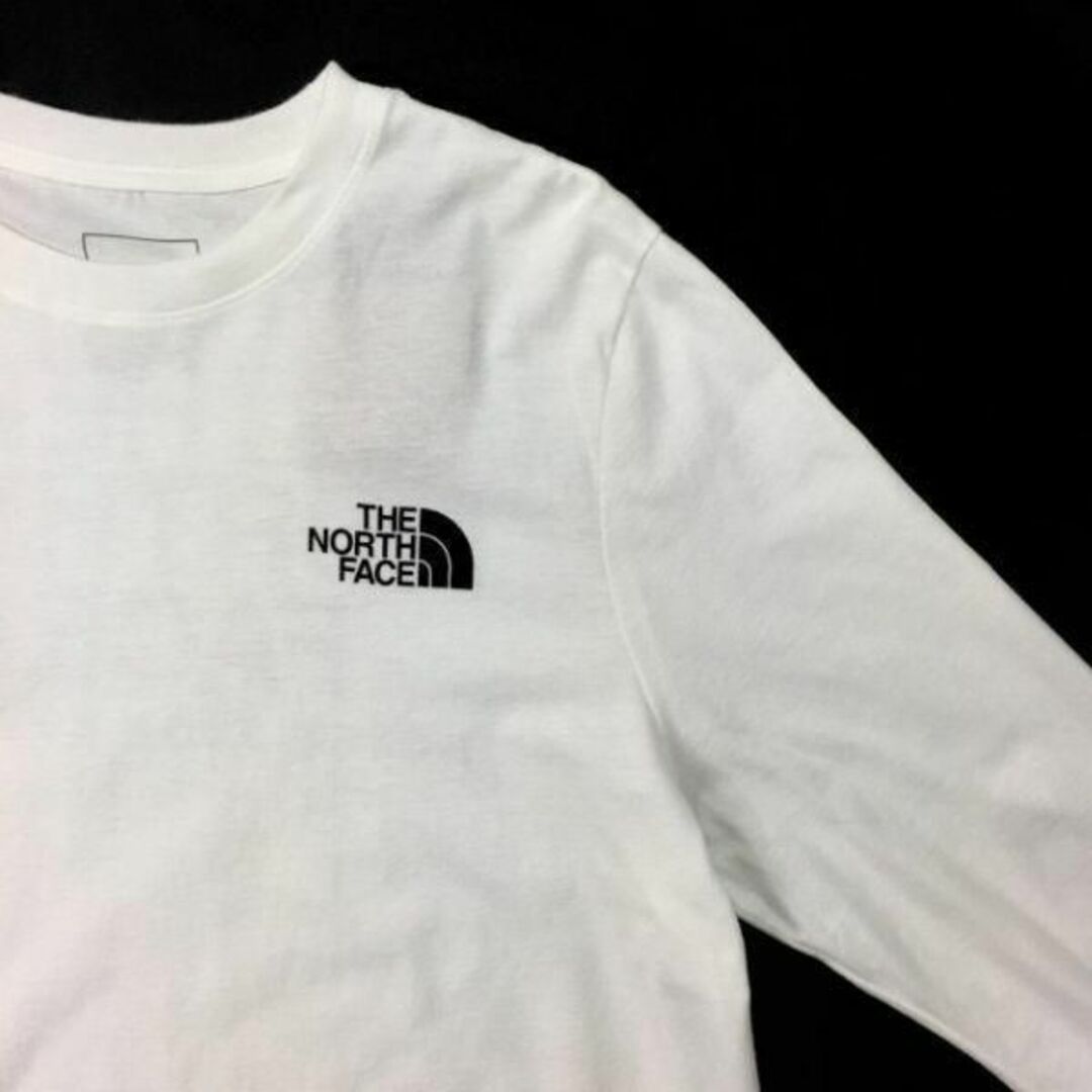 ノースフェイス 長袖 Tシャツ US限定 ハーフドームロゴ(XL)白180902