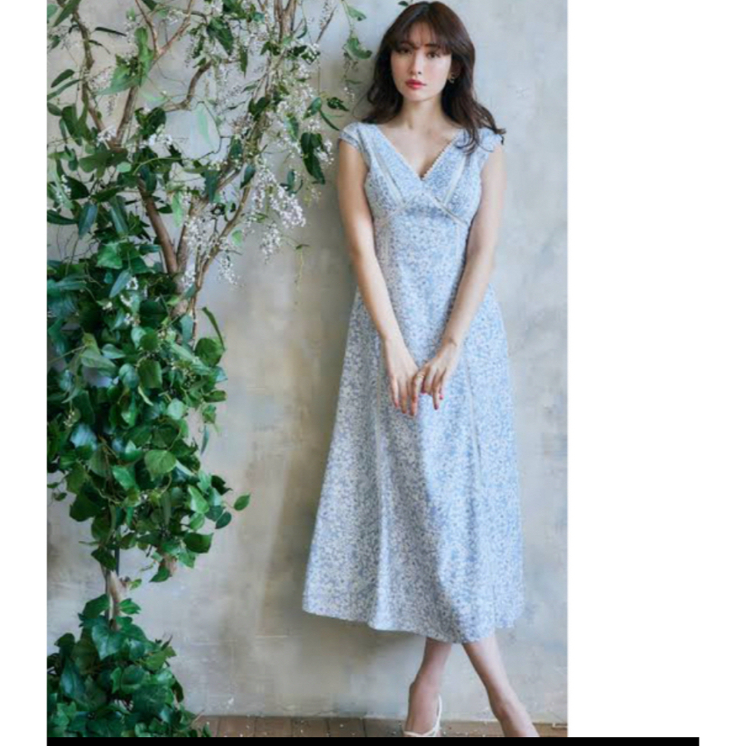 herlipto Lace Trimmed Floral Dress フローラル