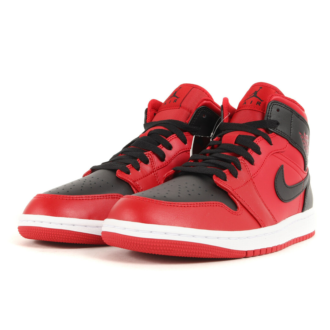 NIKE ナイキ サイズ:26.5cm AIR JORDAN 1 MID REVERSE BRED (554724-660) エアジョーダン1 ミッド  リバース ブレッド ジムレッド ブラック 赤黒 US8.5 ミドルカット スニーカー シューズ 靴 【メンズ】