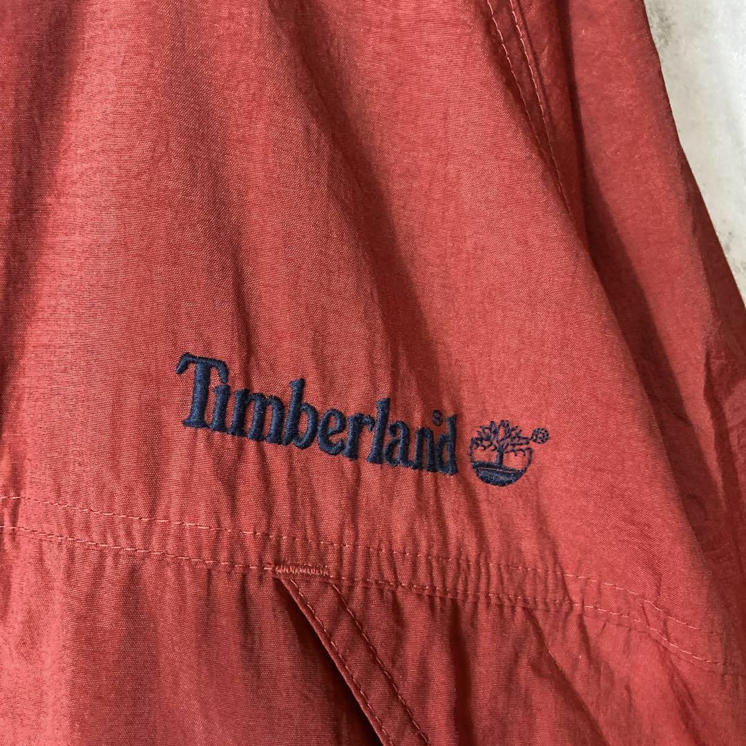 『チェックシャツ』90s  ティンバーランド 刺繍ロゴ ワンポイント