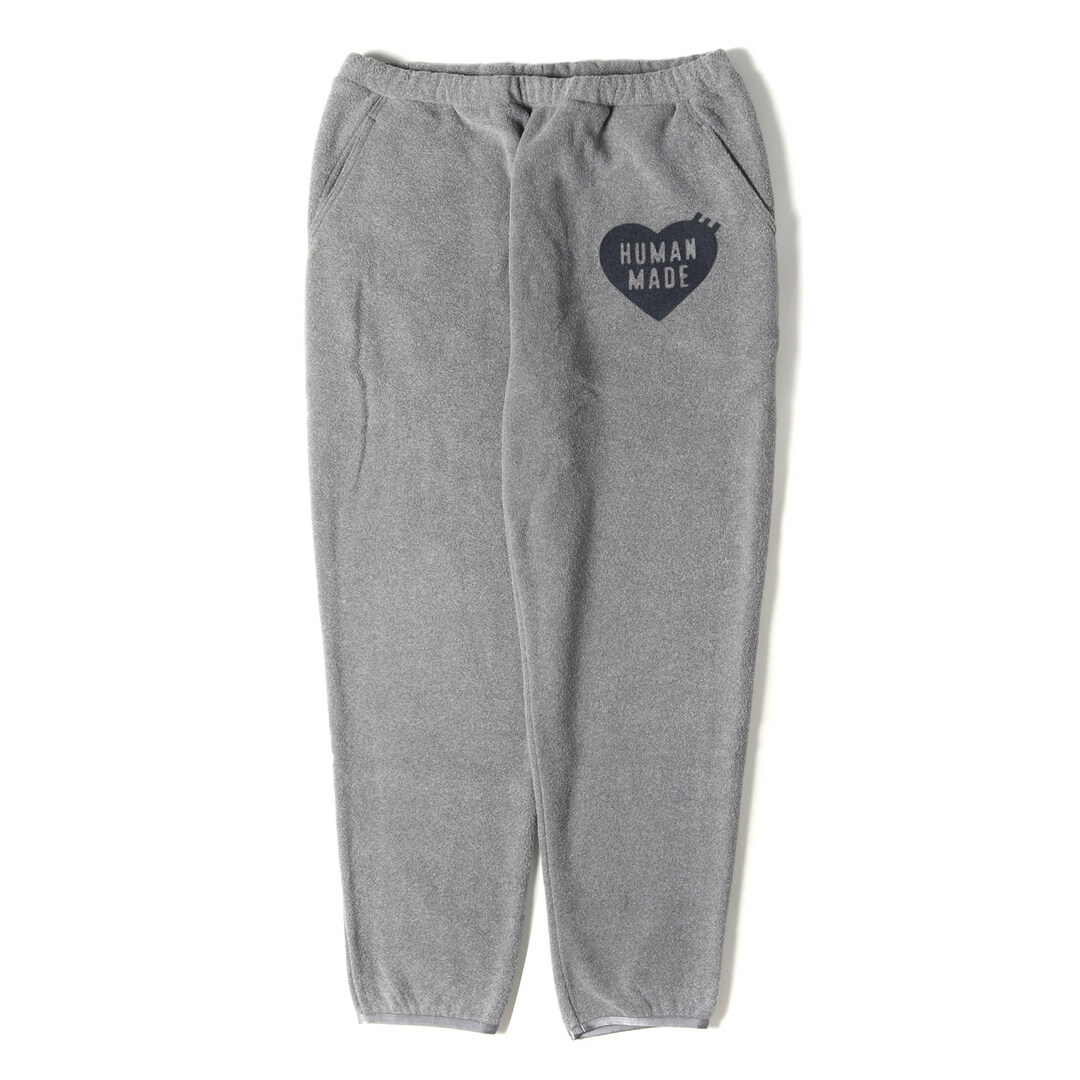 HUMAN MADE(ヒューマンメイド)のHUMAN MADE ヒューマンメイド パンツ サイズ:XL 22AW ハートロゴ フリース パンツ FLEECE PANTS HM24PT010 グレー ボトムス ズボン 【メンズ】 メンズのパンツ(その他)の商品写真