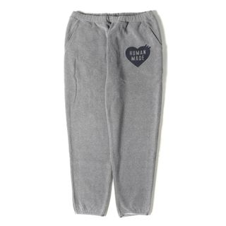 ヒューマンメイド(HUMAN MADE)のHUMAN MADE ヒューマンメイド パンツ サイズ:XL 22AW ハートロゴ フリース パンツ FLEECE PANTS HM24PT010 グレー ボトムス ズボン 【メンズ】(その他)