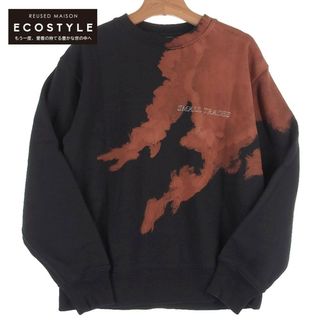 シンヤコヅカ 美品 SHINYA KOZUKA シンヤコヅカ SMALL TRADES LEAKED SWEATSHIRTS コットン トレーナー トップス  ブラック×ブラウン M M(タイツ/ストッキング)